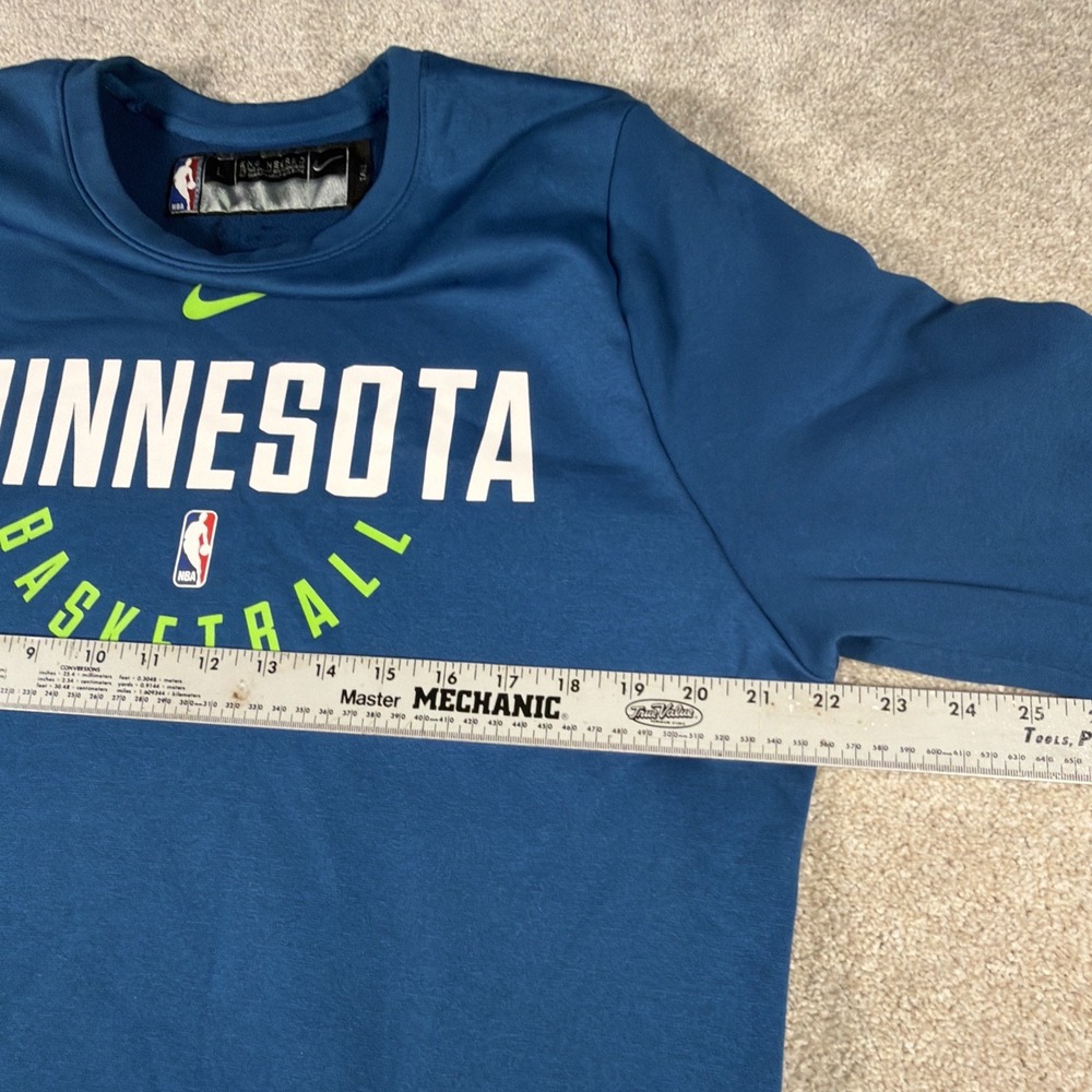 Nike NBA Minnesota‎ Timberwolves Mens Pullover Long Tail Sweatshirt Large Tall - Picture 6 of 9